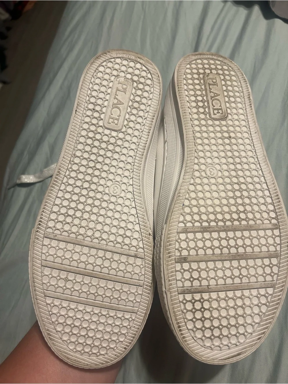 The Children's Place White Low-Top Sneakers with Subtle Logo